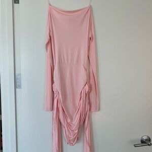 Glory mini dress in color blush from lioness